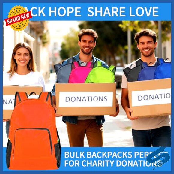 50-Pack Foldable Backpacks Bulk 17-Inch Lightweight Travel Gym Bags main image 7